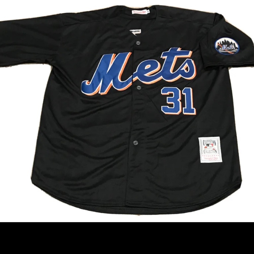 Mike Piazza New York Mets Jersey Mens XL NWT 1999 Black Alt